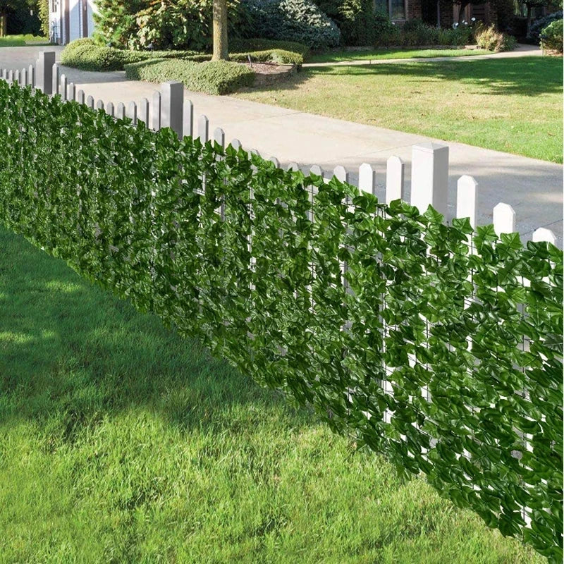 Artificial Ivy Hedge Panels  Different Green Leaves