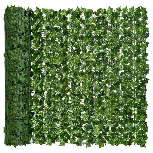 Artificial Ivy Hedge Panels  Different Green Leaves